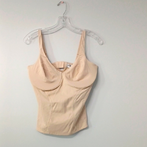 Flexees shapewear Cream Bustier Top, Sz 40D, pre-owned excellent conditions - Picture 1 of 4